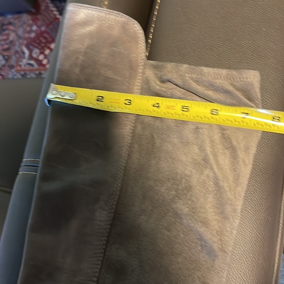 Cole Haan Tall Grey Leather and Suede Pull on Boots - Picture 4 of 7